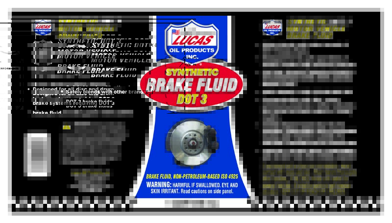 Lucas Oil 10826 Synthetic Brake Fluid DOT 3 | 1 Quart | Pack of 12 Aftermarketus Lucas Oil Products