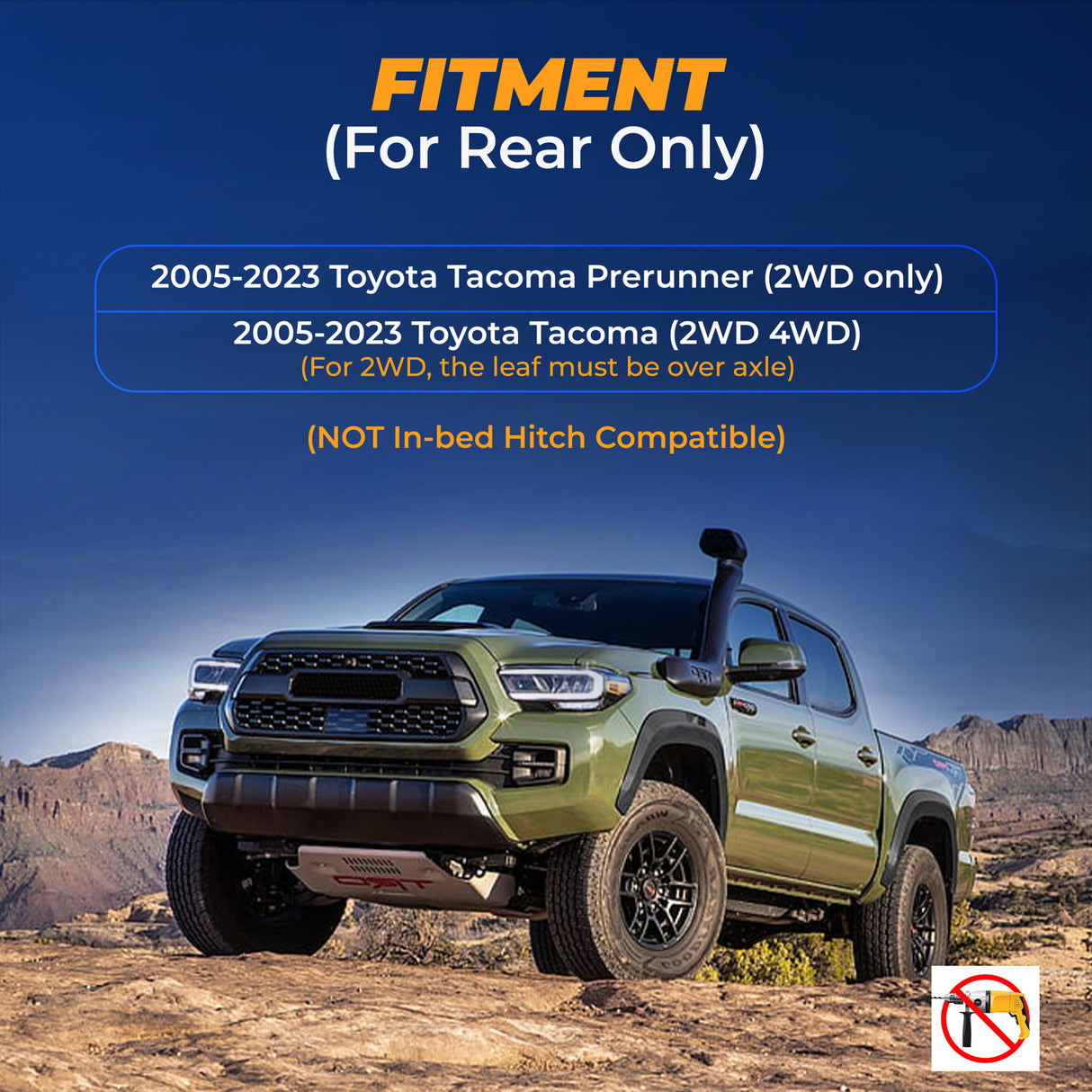 Air Spring Bag Suspension Kit for 2005-2023 Tacoma PreRunner 2WD