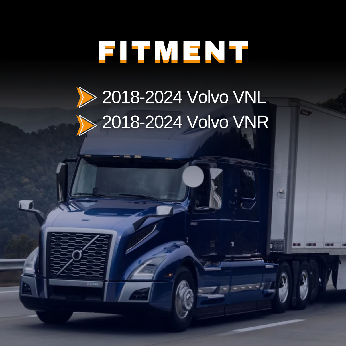 LED Headlights for 2018-2024 Volvo VNL VNR | Replacement Volvo 23680020, 23680018 | Pair