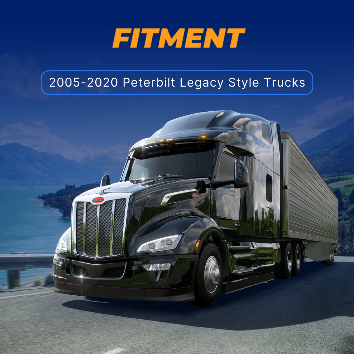 Contoured Under Window Trims for Kenworth Daylite Door - Stainless Steel