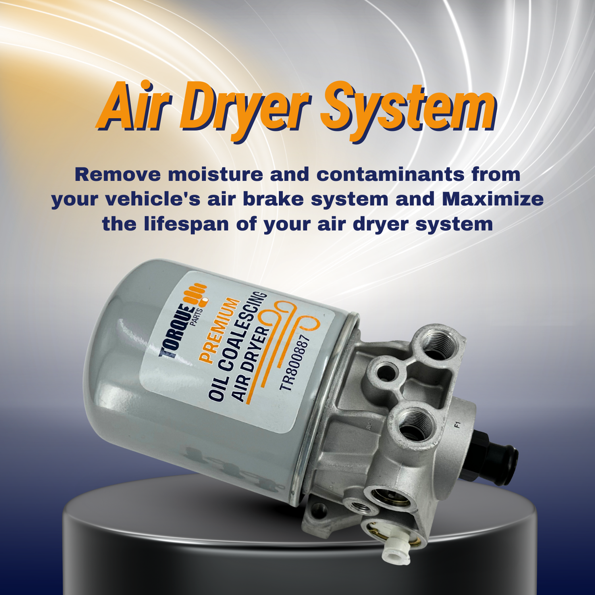 AD-SP Style Air Dryer for Freightliner Peterbilt | Replacement 065691 Bendix 800887