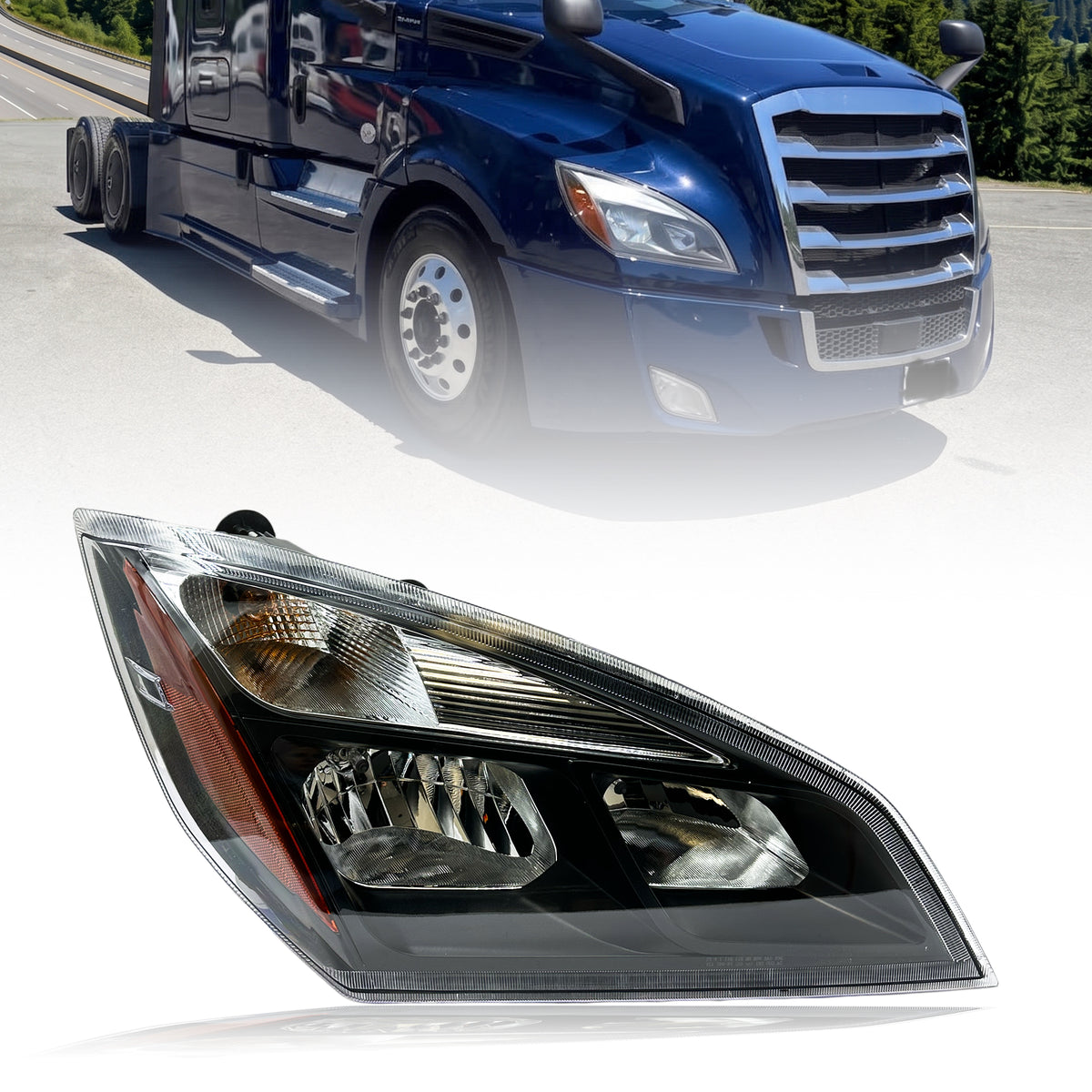 Halogen Headlight for 2018-2024 Freightliner Cascadia | Replacement Freightliner A6601405003 | Right