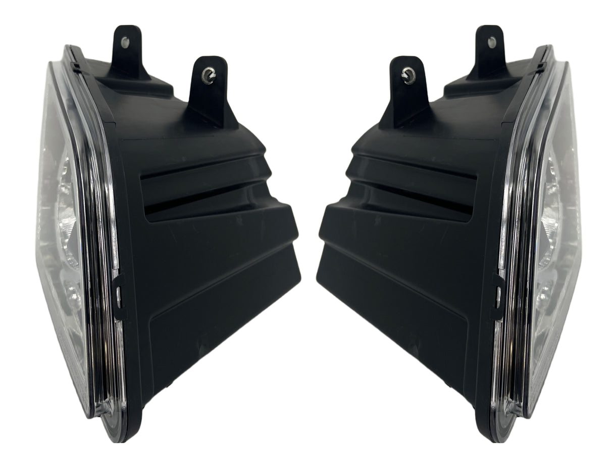 Corner Side Bumpers with Fog Light Set Replacement for 2018-2024 Volvo VNL Semi Trucks