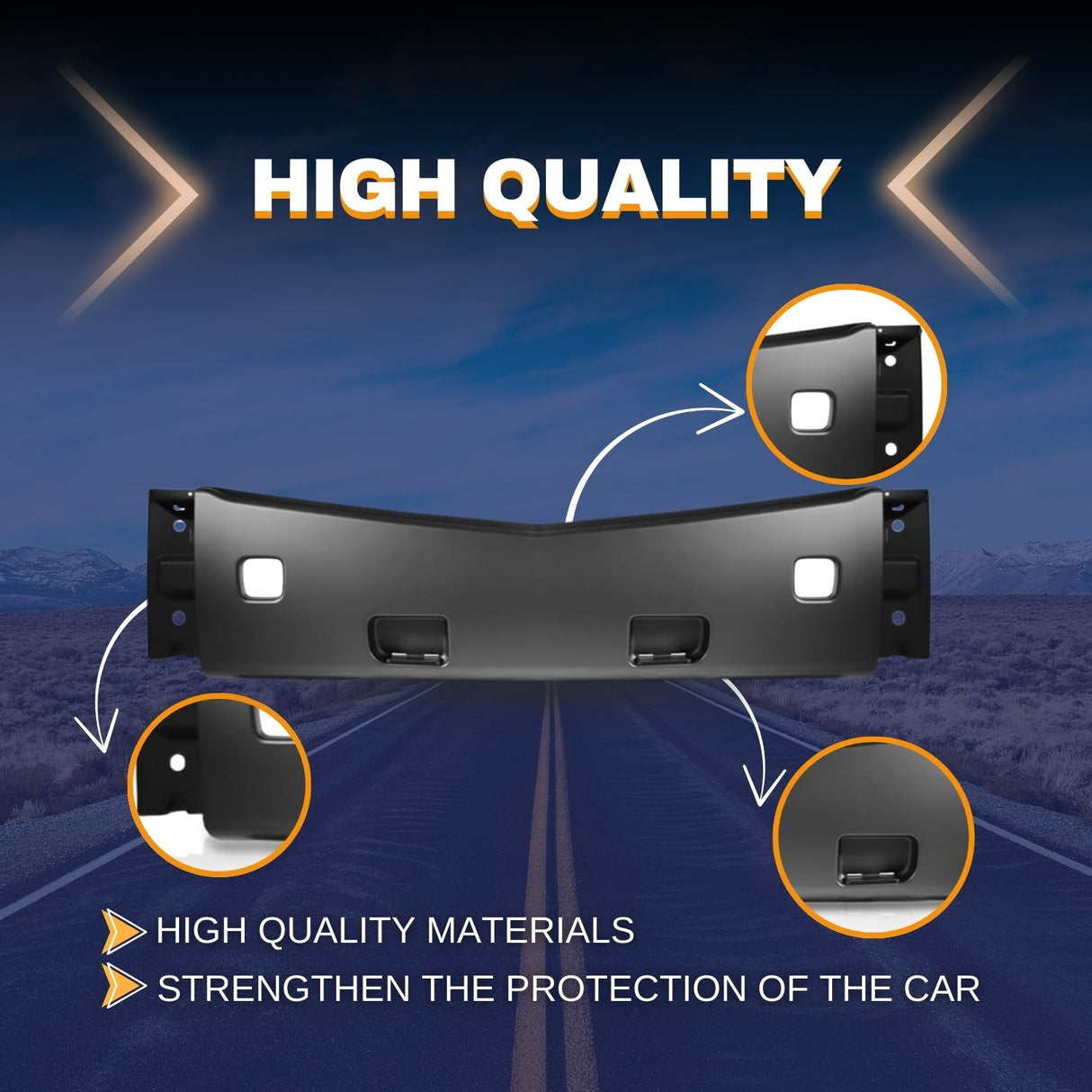 Front Center Bumper Replacement for 2013-2022 Peterbilt 579 Semi Trucks