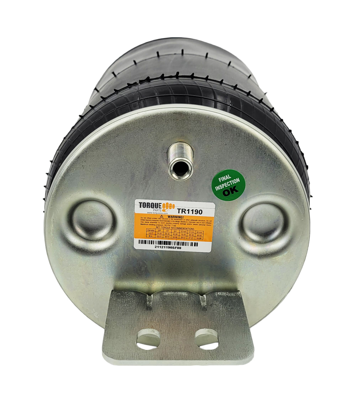 2 pack of TORQUE Air Spring Bag for Navistar Trucks (Replaces Firestone 1190, 9875, Firestone W01-358-1190, W01-358-9875, Goodyear 1R12-432, 1R12-689 & Navistar 3541731C1) (2 x TR1190) Aftermarketus Reversible Sleeve Air Springs