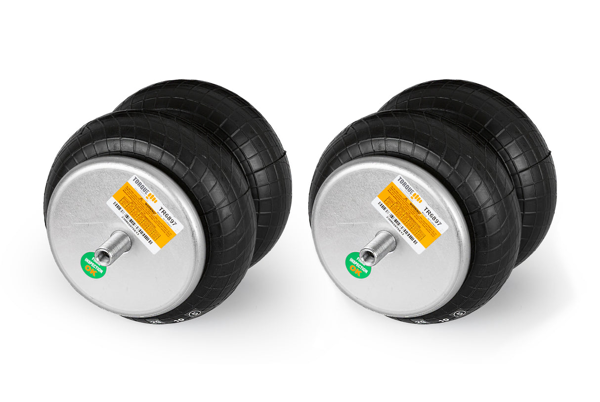 Double Convoluted Air Spring Bag (Replaces Firestone 6897, Goodyear 2B9-229) - 2 Pack