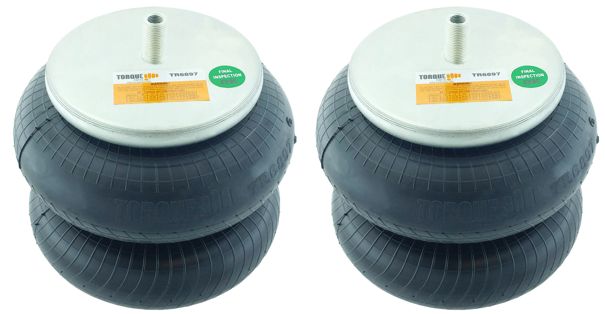 Double Convoluted Air Spring Bag (Replaces Firestone 6897, Goodyear 2B9-229) - 2 Pack