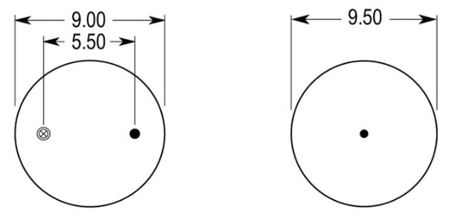 2 pack of TORQUE Trailer Air Spring Bag (Replaces Firestone 8204, Firestone W01-358-8204, Goodyear 1R12-522, Triangle 8484, Holland 905-57-173) (2 x TR8204) Aftermarketus Reversible Sleeve Air Springs