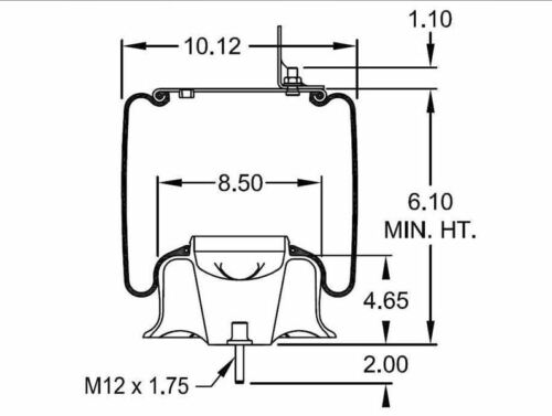 Air Spring Bag with Hardware Kit for Volvo Trucks - 2 Pieces - Aftermarketus Torque Pick Up Convoluted Air Springs