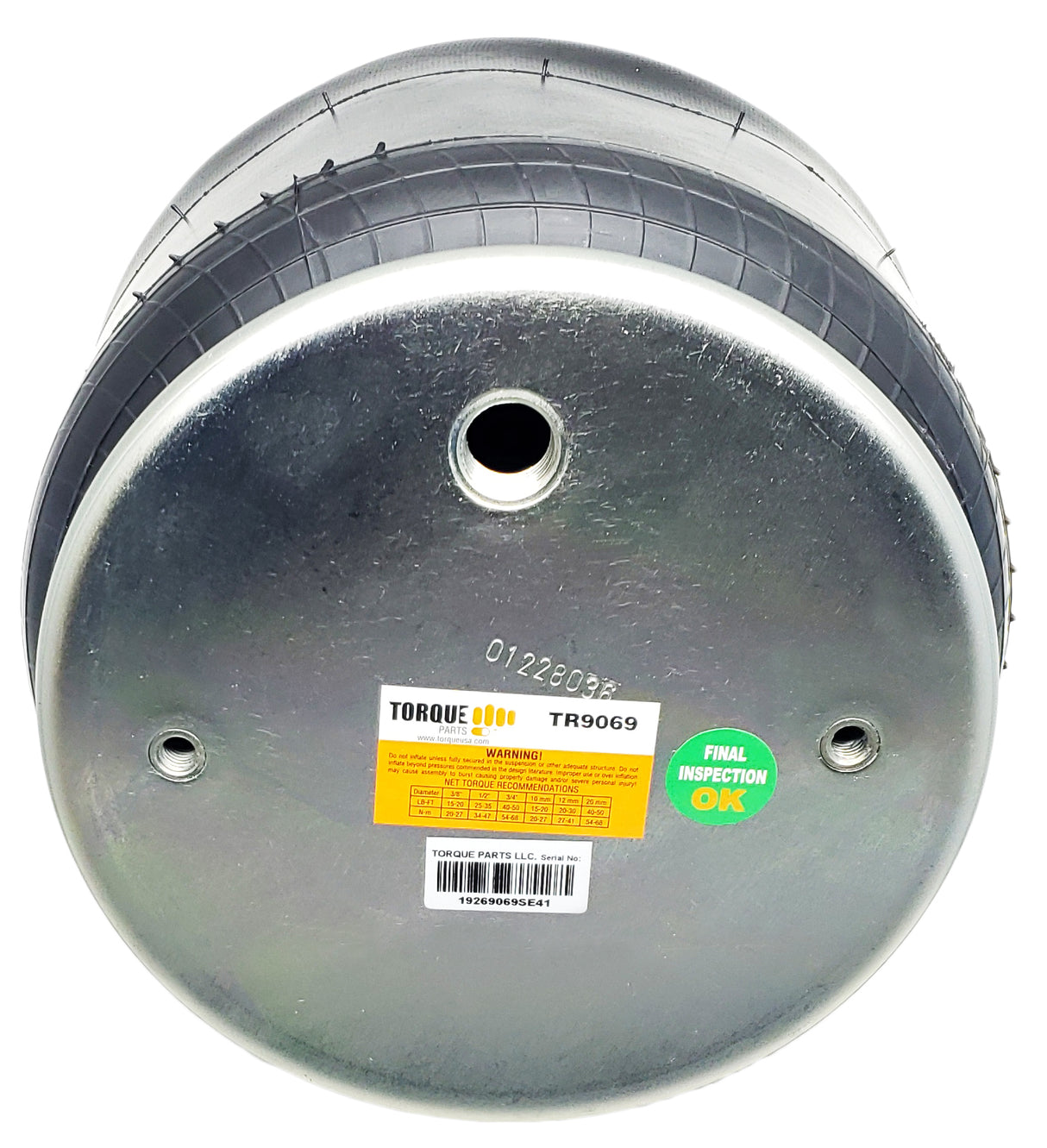 Air Spring Bag for Peterbilt Trucks (Replaces Firestone 9069, 8813, Peterbilt C81-6022) - 2 Pack - Aftermarketus Torque Reversible Sleeve Air Springs