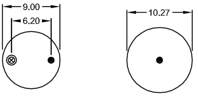 Trailer Air Spring Bag (Replaces Firestone 9370, Goodyear 1R12-440) - 2 Pack Aftermarketus Reversible Sleeve Air Springs