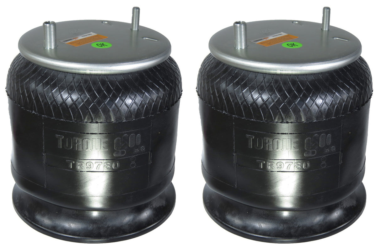 Air Spring Bag for Freightliner Trucks (Replaces Freightliner 1613810000, Firestone 9780, 8537) - 2 Pack - Aftermarketus Torque Reversible Sleeve Air Springs