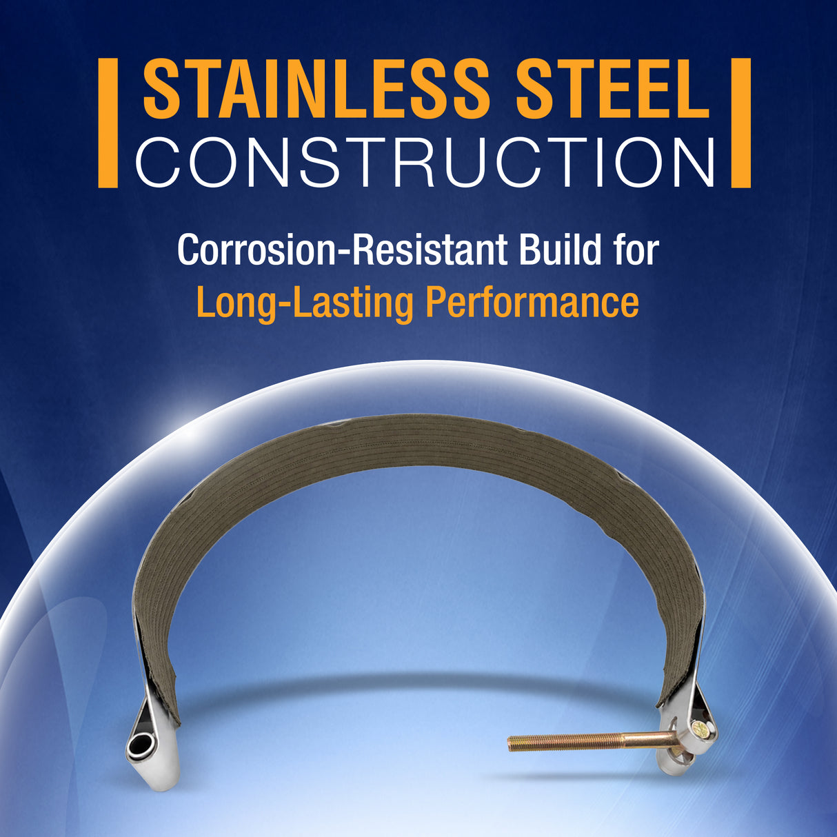 Stainless Steel Fuel Tank Strap for Peterbilt Trucks | Replacement 11-04551-001P | Fits 26" Diameter Fuel Tank