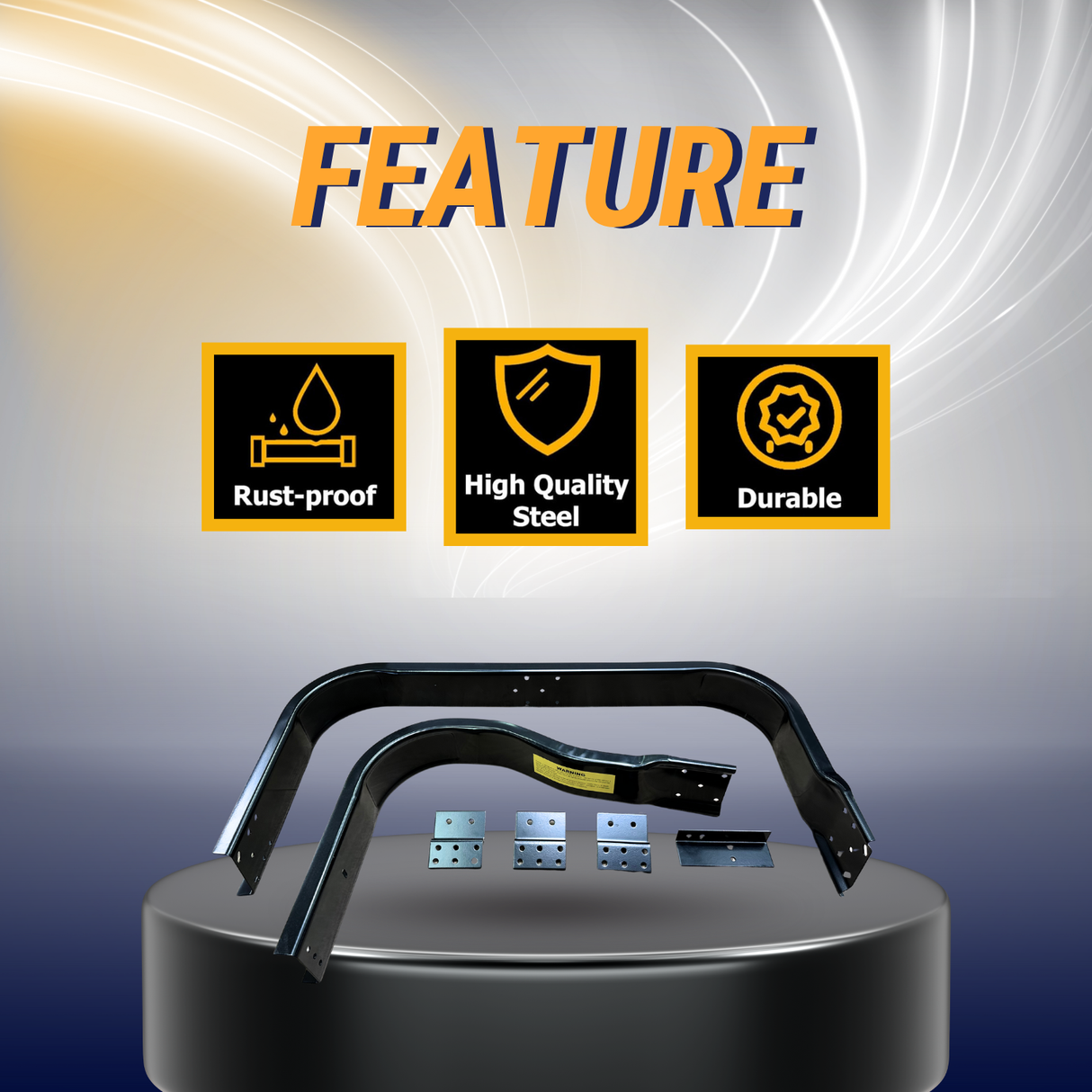 Spare Tire Carrier with Under Trailer Mounting Kit | Replacement for AURTC4 FLLTC4 FLT98100159