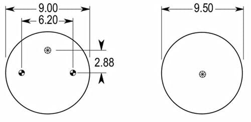 Air Spring Bag for Peterbilt Trucks | Replacement Peterbilt C816000 Firestone 8813| 2 Pack