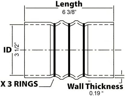Silicone CAC Hose 3.5" ID with T-Bolt Clamps – Heavy Duty Intercooler Hose