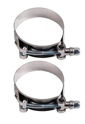 Silicone Blue Hump Hose Pair Charge Air Cooler w Clamps Set