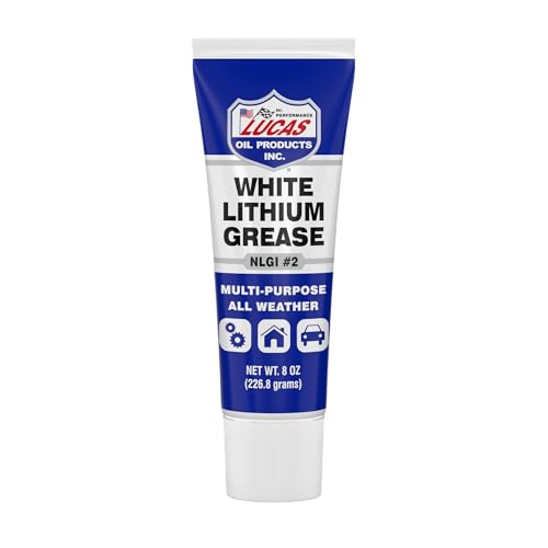 Lucas Oil 10533 White Lithium Grease - 8 oz Squeeze Tube, Pack of 12