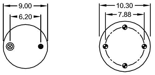 Air Spring Bag for Navistar Trucks | Replacement Firestone 9394 Navistar 1681579C1 | 2 Pack