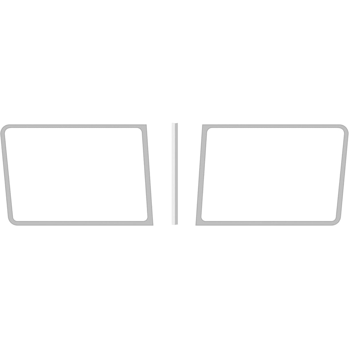 Stainless Steel 3-Piece Windshield Trim for 1988-2020 Peterbilt Legacy Cab