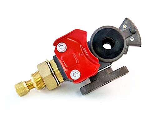 Air Brake Gladhand Set with Shut-Off Valve | Blue Service & Red Emergency | Replacement Velvac 035094 / 035095