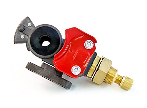 Air Brake Gladhand Set with Shut-Off Valve | Blue Service & Red Emergency | Replacement Velvac 035094 / 035095