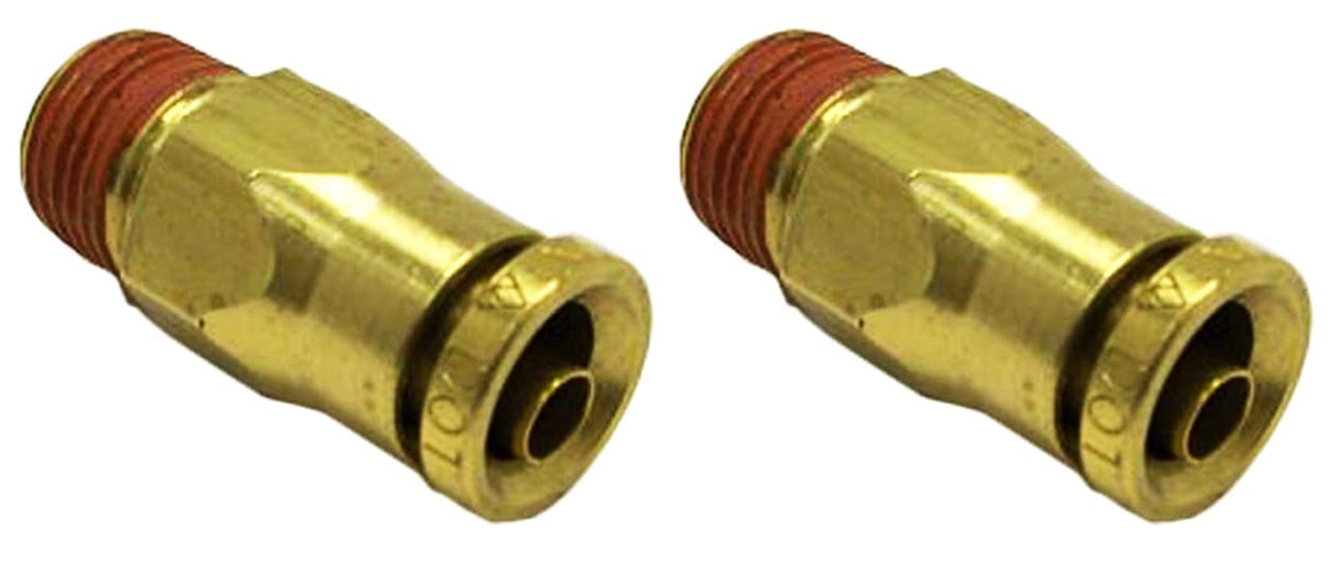 Push in To Connect Air Male Fitting Straight 1/4 x 1/8 | 2 Pack