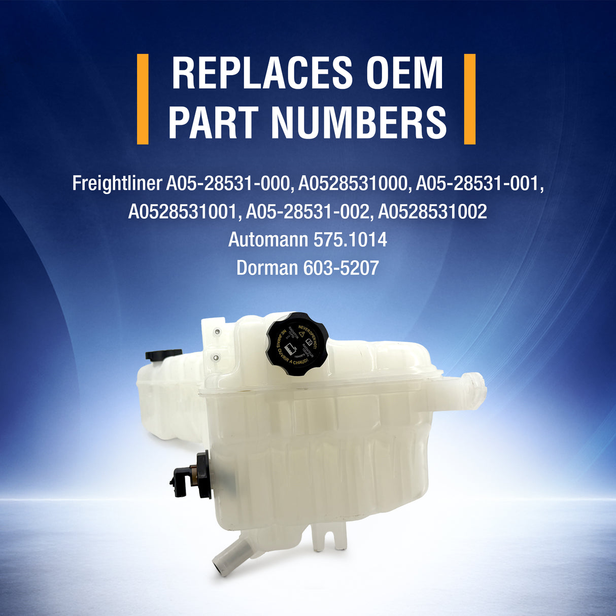 Coolant Reservoir Tank Cap & Sensor for Freightliner M2 108SD | Replacement A05-28531-000