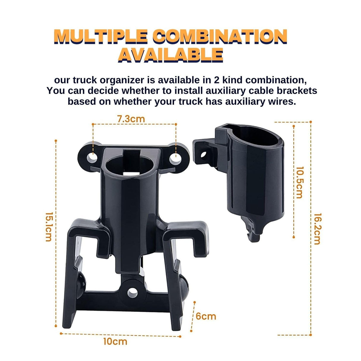 Glad Hand Holder Kit - 2 Plugs and 2 Gladhand Holders for Semi Trucks