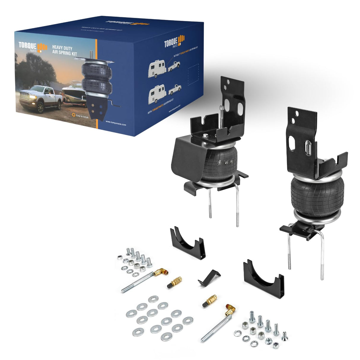 Air Bag Suspension Kit for 1975-2015 Ford Van E-250 E-350, 2015-2025 Ford E-350 Cutaway (2WD only)