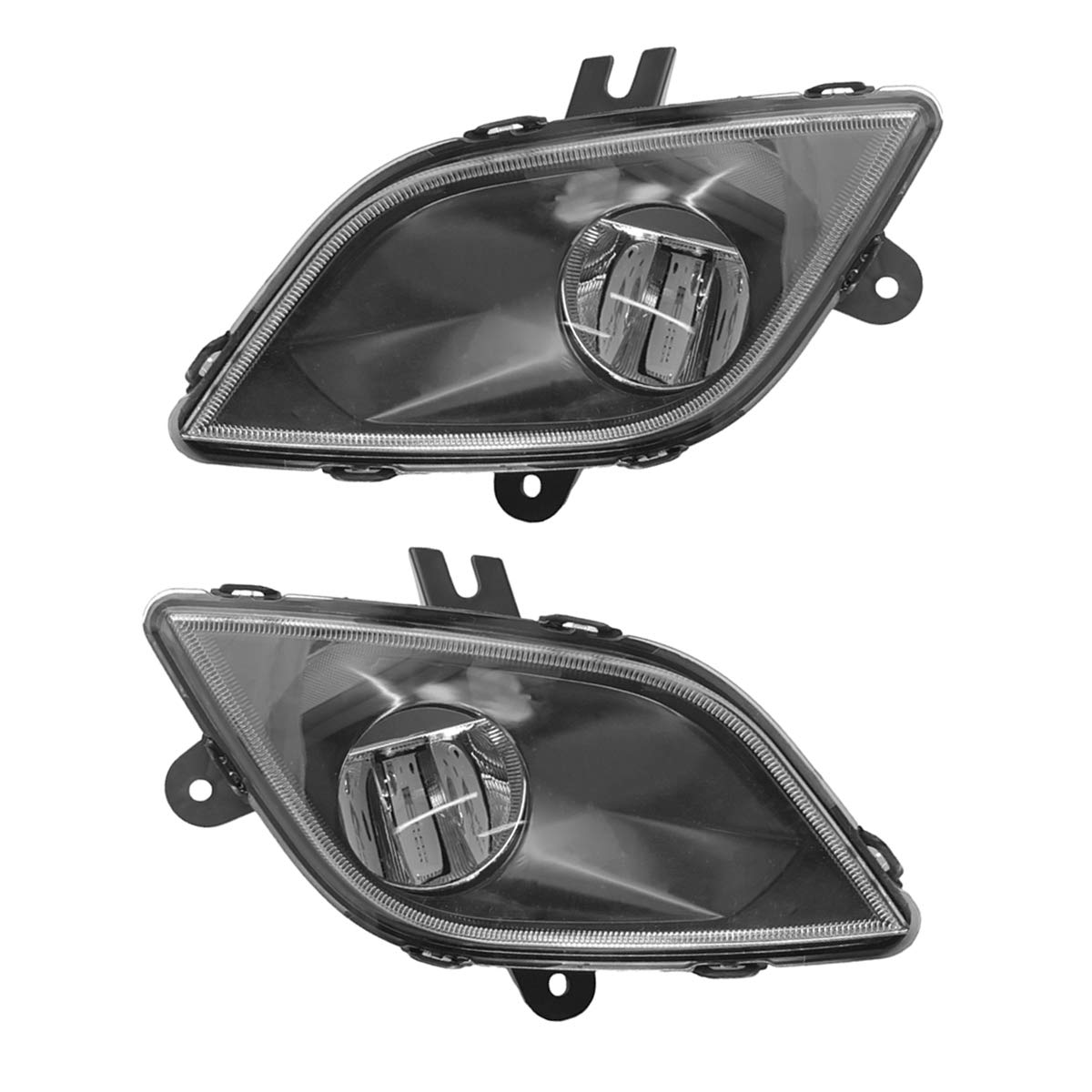 LED Headlight and Fog Light Set for 2018-2024 Freightliner Cascadia Semi Trucks | Black Housing