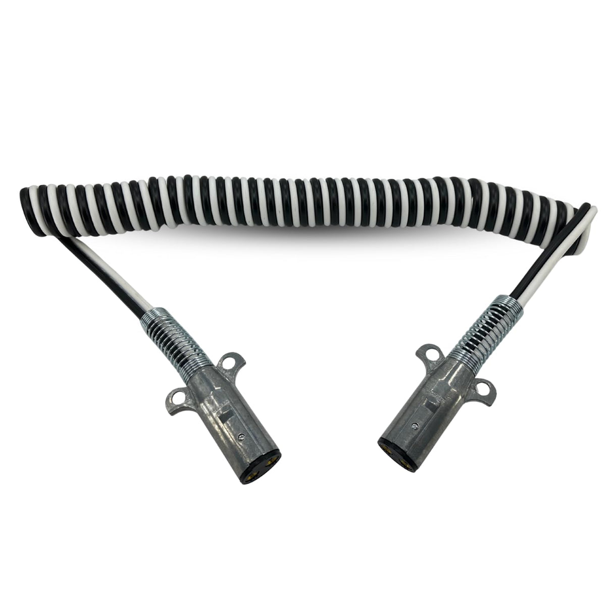 15’ Coiled Dual Pole Liftgate Electric Cable with Two Dual Pole Buffalo Plugs | 4 Gauge | 200 Amp