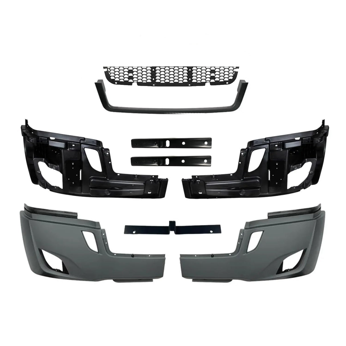 Complete Front Bumper Replacement (with Fog Light Hole) for 2018-2024 Freightliner Cascadia Semi Trucks