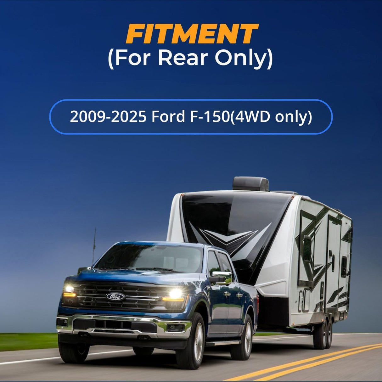 Heavy-Duty Rear Suspension Load Support Kit for 2009–2023 Ford F-150 4WD