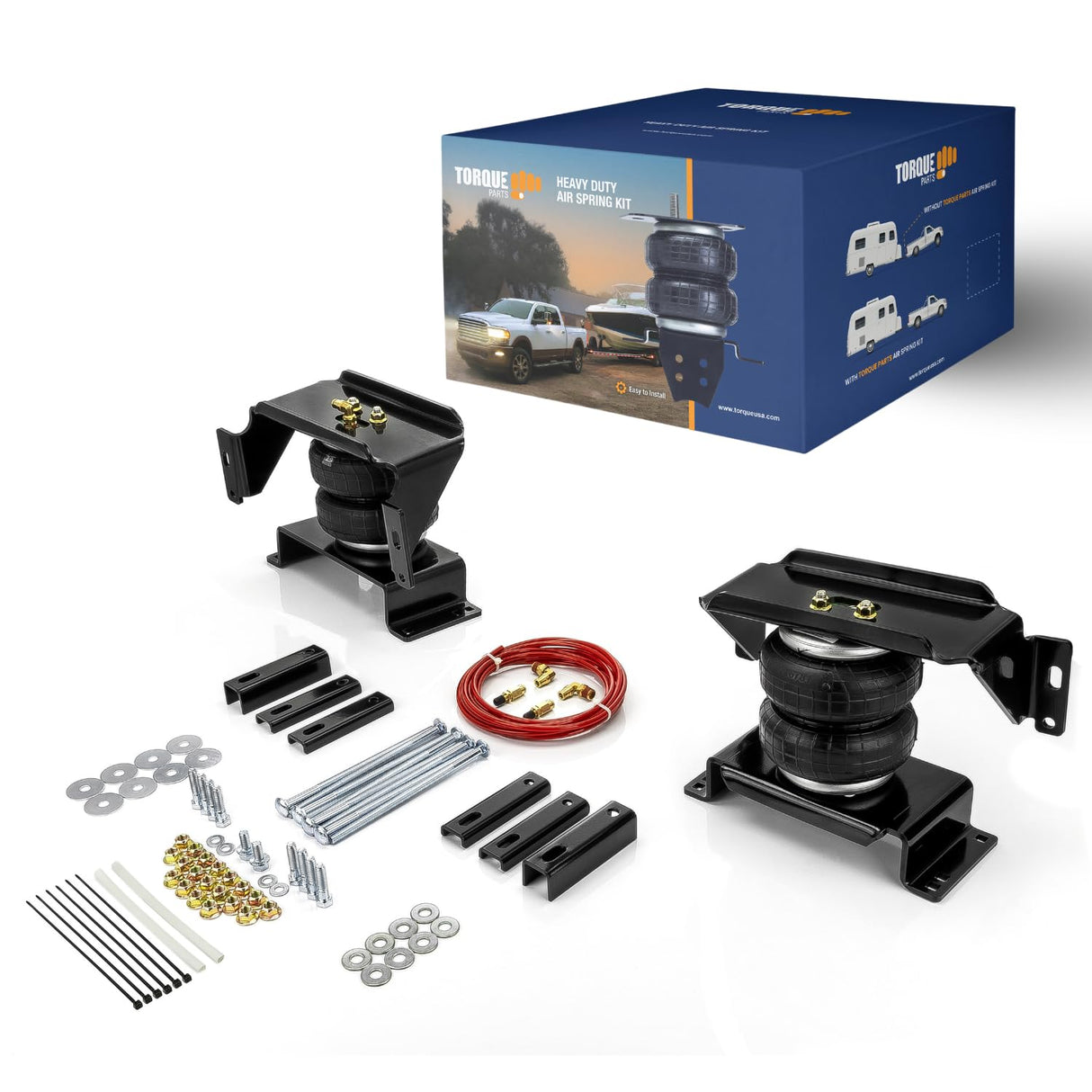 Air Helper Spring Kit with Internal Jounce Bumper for 2007–2026 Dodge Ram 3500 HD | up to 7,500 Lbs