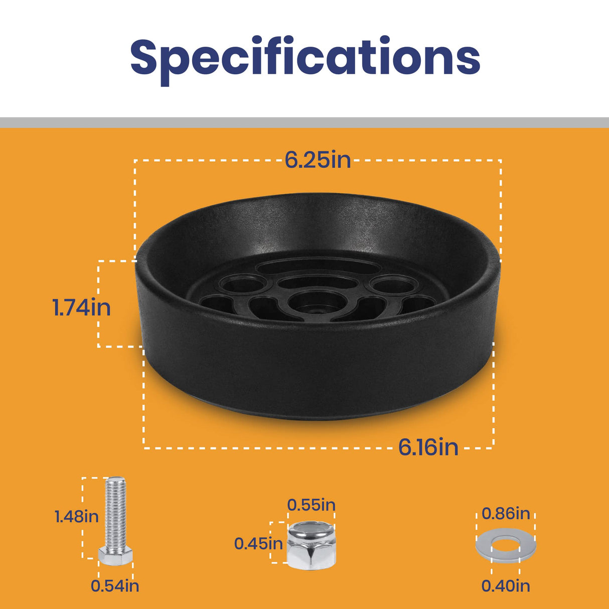 6" Air Bag Cradle Kit | Direct Replacement for Daystar KU09140BK, Fits Firestone & Air Lift