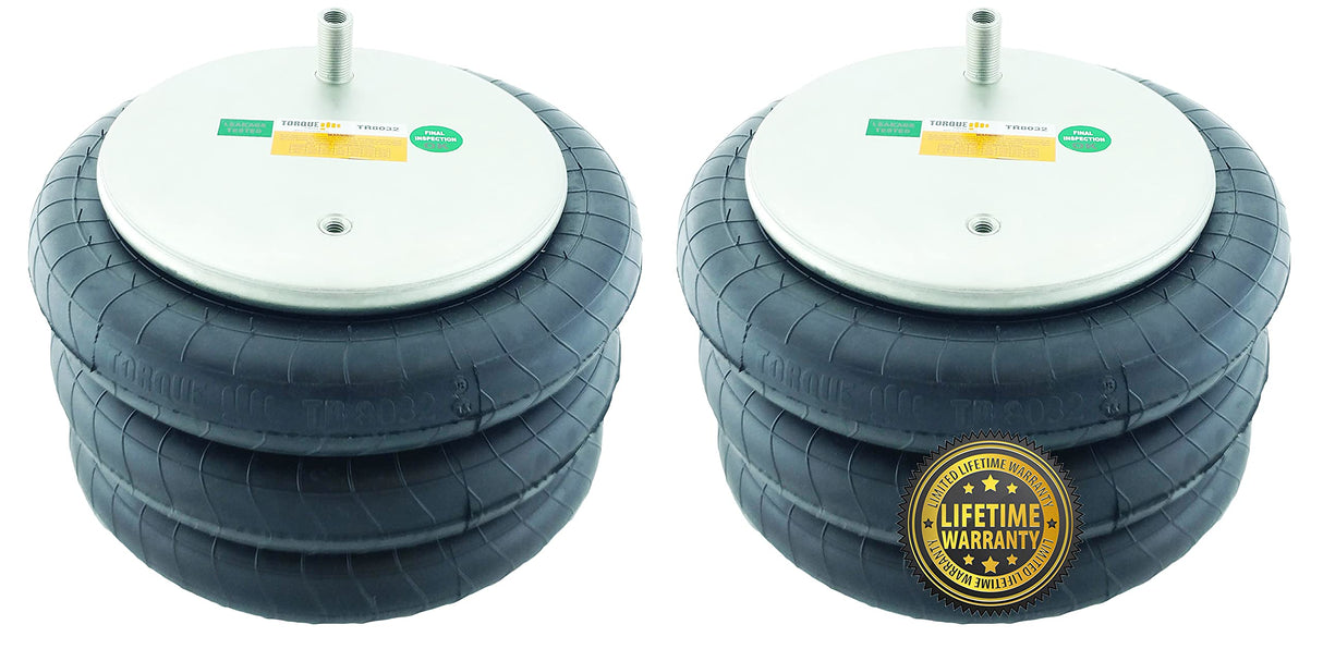 Triple Convoluted Air Spring Bag | Replacement Firestone 8032 7995 Hendrickson C-12405 | 2 Pack