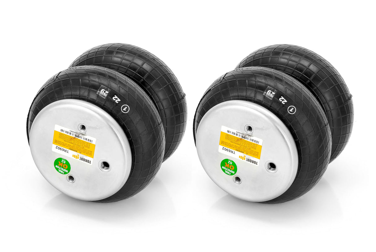 Double Convoluted Air Spring Bag (Replaces Firestone 6902, Hendrickson 2630) - 2 Pack