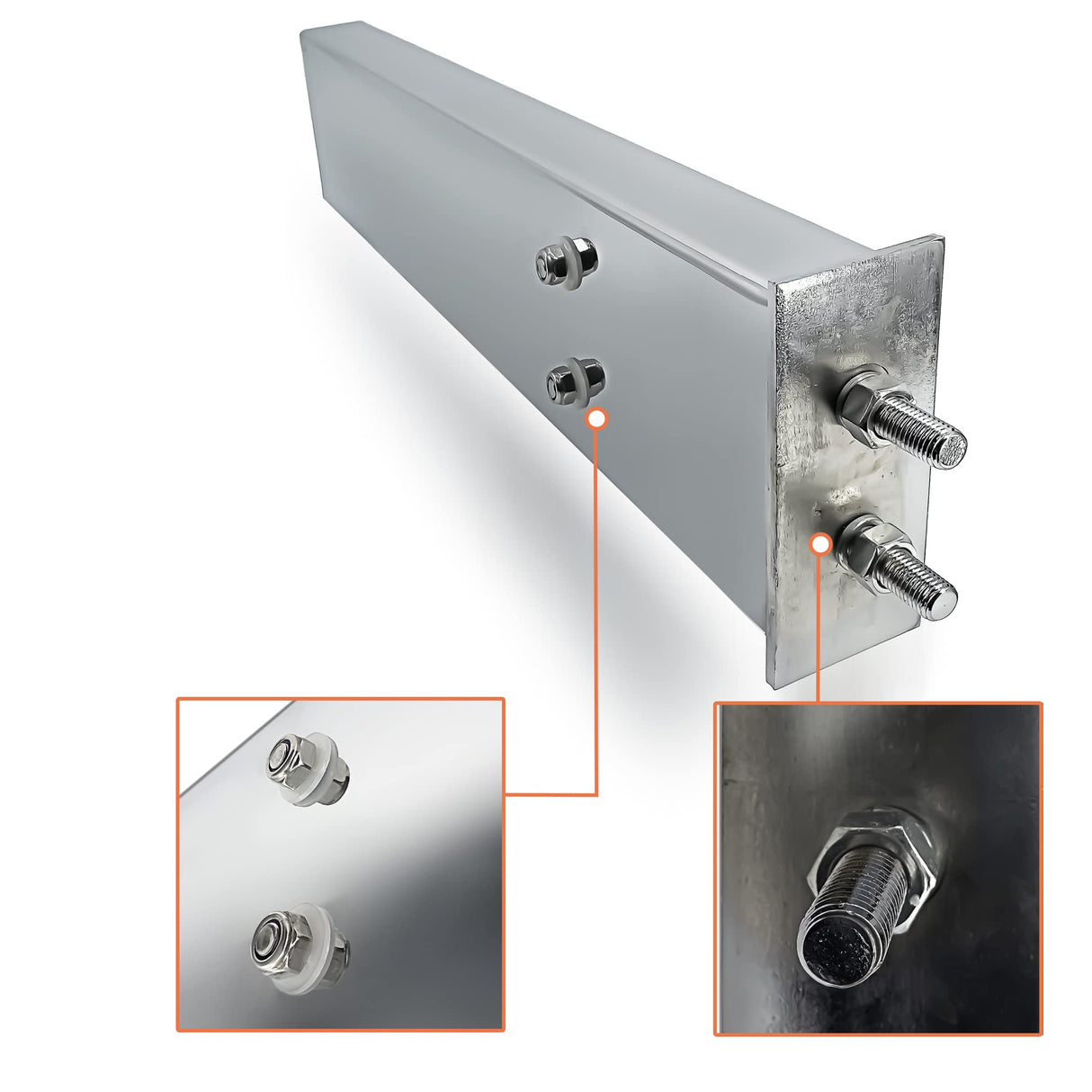 Mud Flap Hanger - w/ Light Cutouts - 30" - Chrome