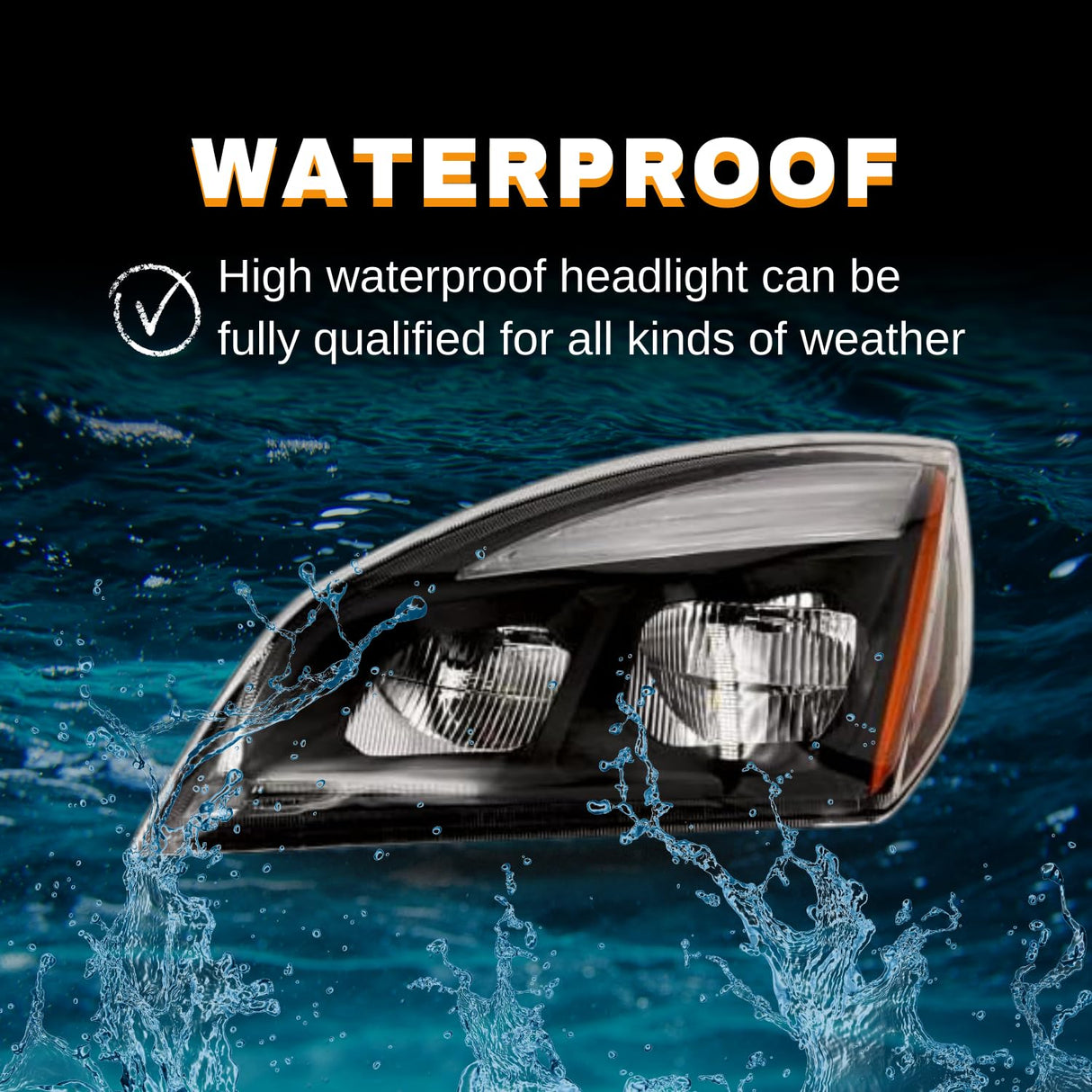 Halogen Headlight for 2018-2024 Freightliner Cascadia | Replacement Freightliner A6601405002 | Left