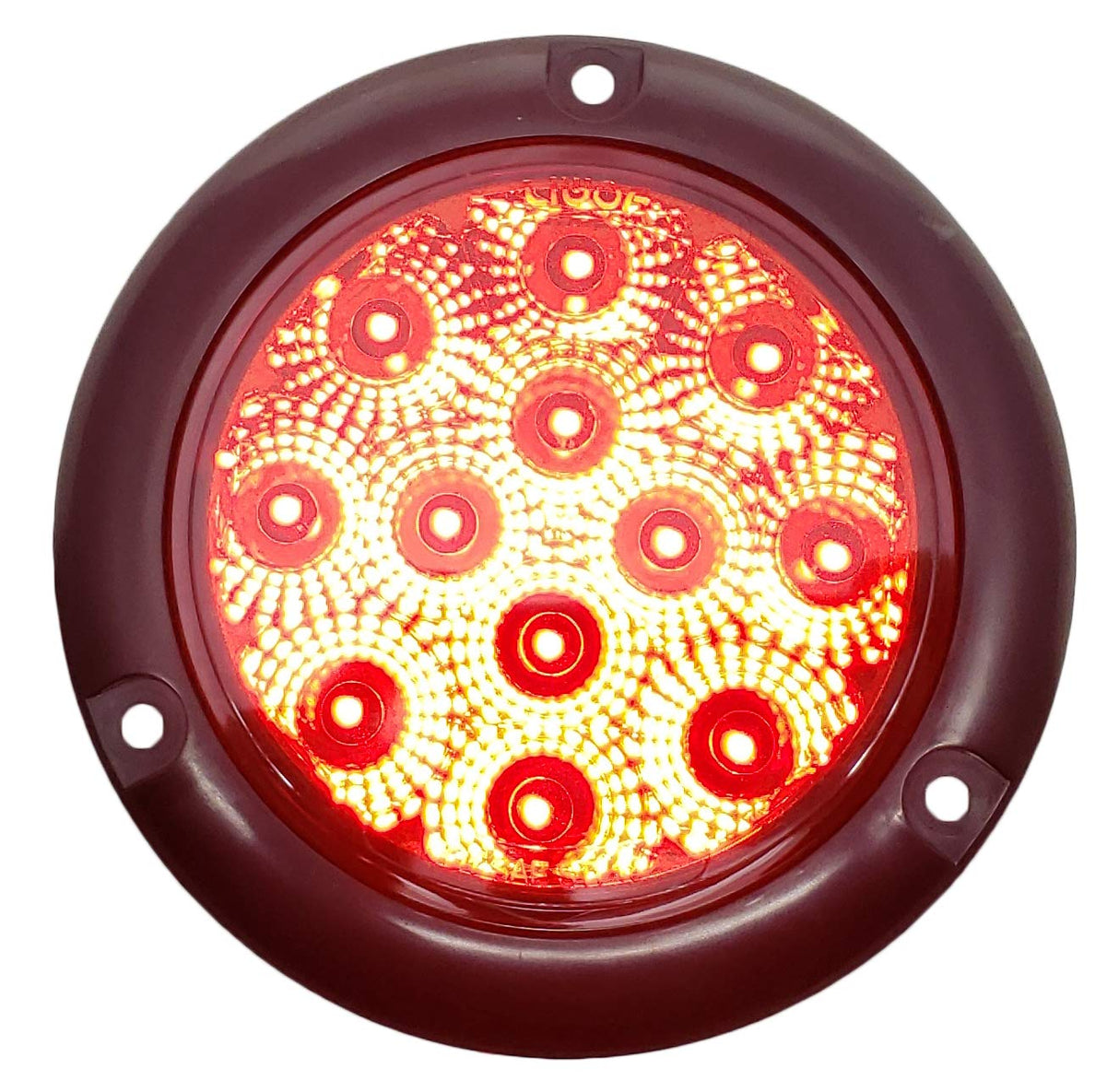 Truck Trailer 4" Round 12 LED Red Stop Turn Brake Tail Light