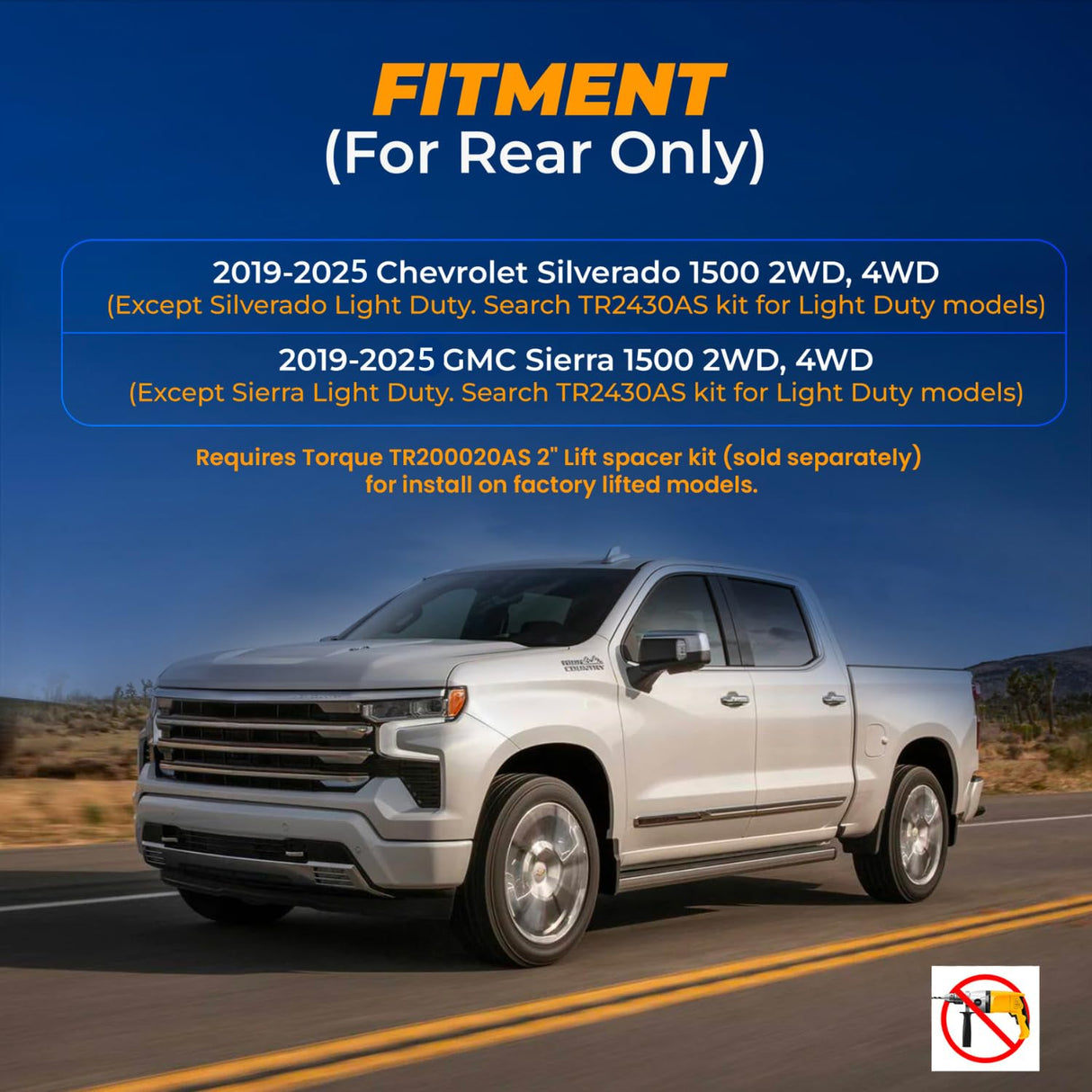 Air Bag Suspension Kit for 2019-2026 Chevrolet Silverado 1500 2WD 4WD (with Cradle)