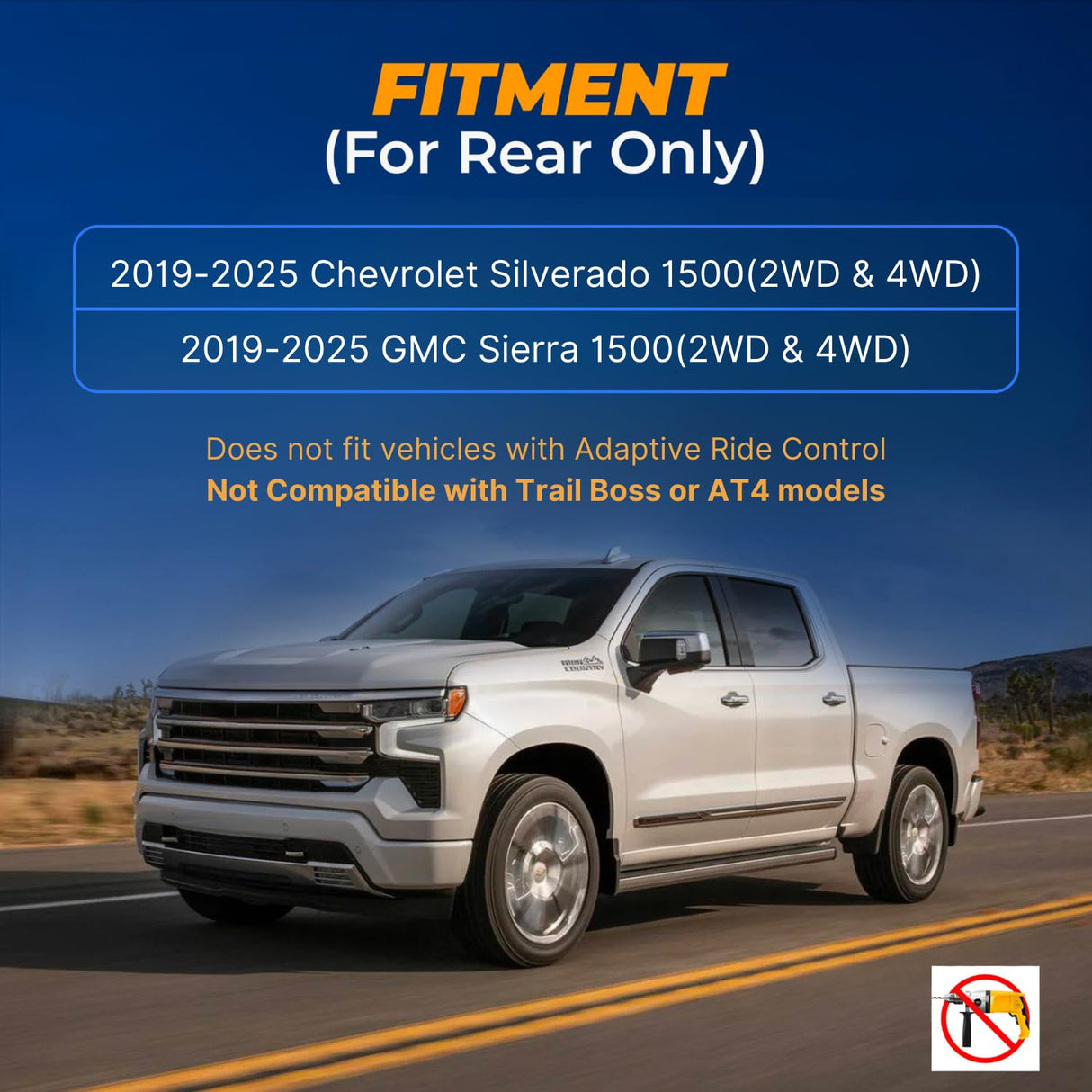 Air Spring Bag Suspension Kit for 2019-2025 Chevrolet Silverado 1500