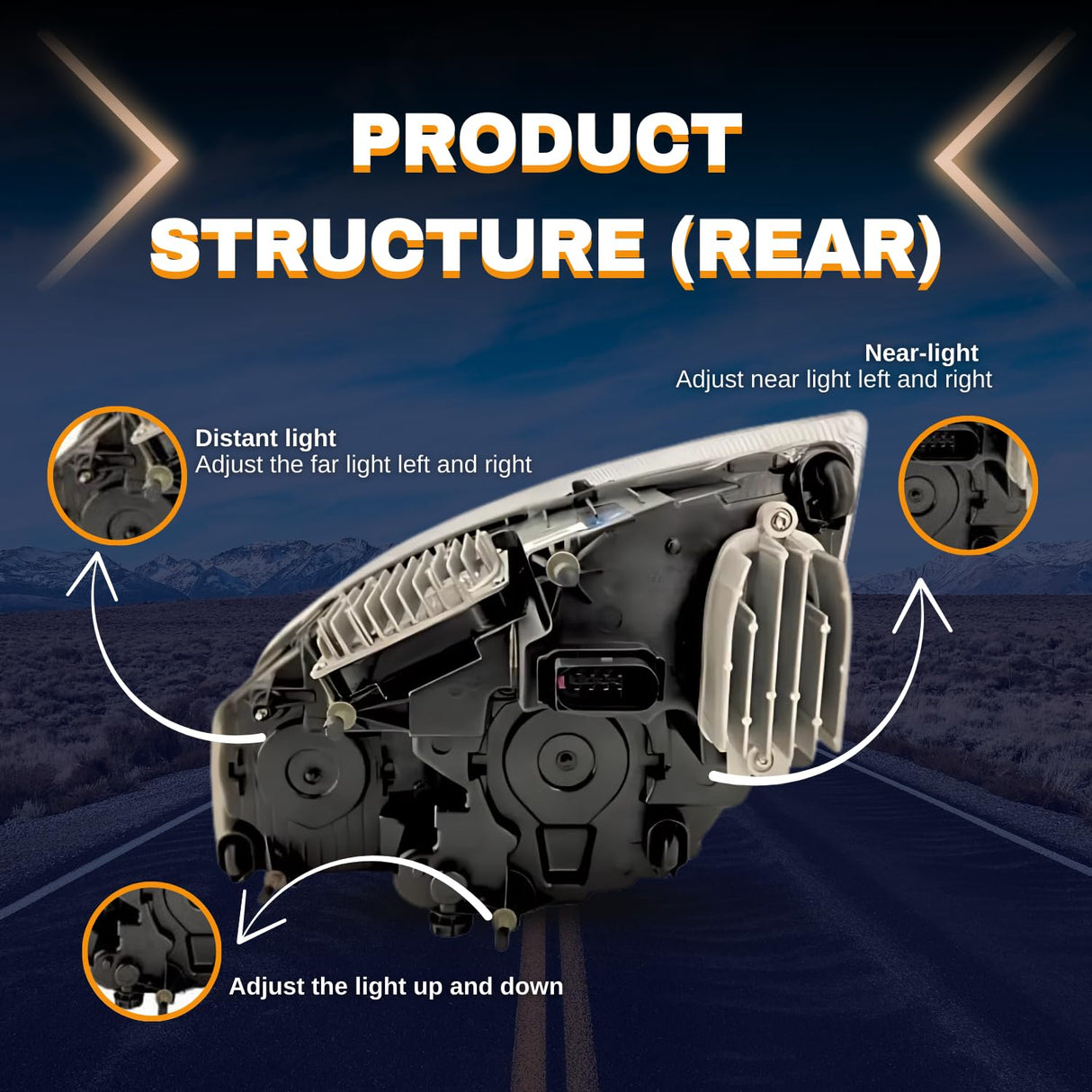 Halogen Headlight for 2018-2024 Freightliner Cascadia | Replacement Freightliner A6601405002 | Left