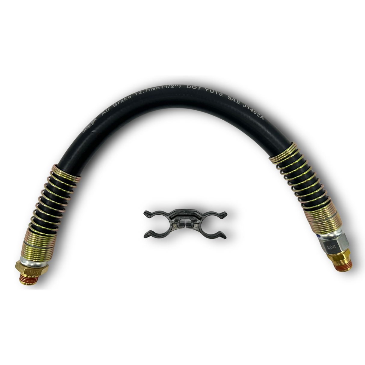 Air Brake Hose for Semi Trucks | 1/2” x 3/8” NPT Swivel Rubber Air Brake Line Assembly | with Separator Aftermarketus ABS Cables