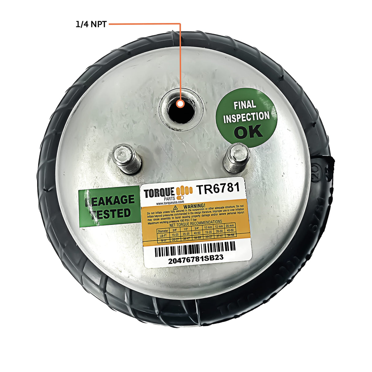 Air Spring Bag Replacement for Firestone W21-760-6781 / 6781