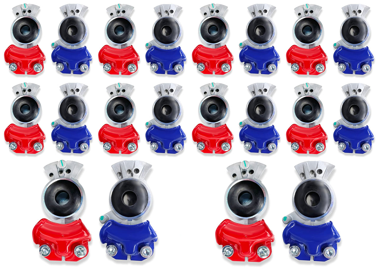 Emergency & Standard Service Gladhands - Aluminum, Color-Coded - 10 Pcs