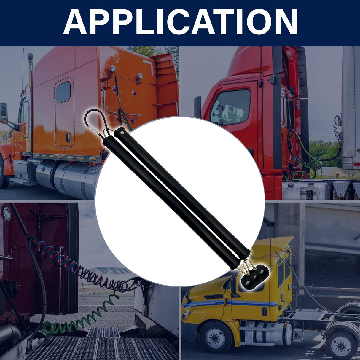 3 in 1 ABS Air Line Hose Tracker Tender Kit with 20" Double Spring | Replacement Tectran 9421-2