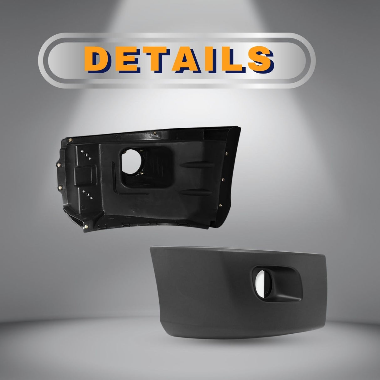 Side Corner Bumper (with Fog Light Hole) for 2013 - 2022 Peterbilt 579 | Right