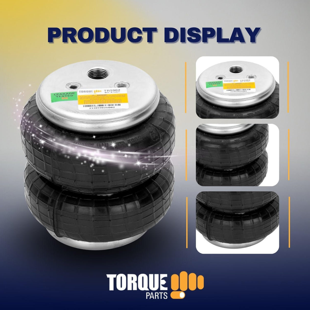 Weld-On Rear Air Ride Mounting Brackets with Air Spring Bag for Ford, Chevrolet, GMC, Dodge RAM Pickups